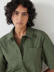 Hush Green Paper 100% Cotton Jumpsuit - Image 5 of 5