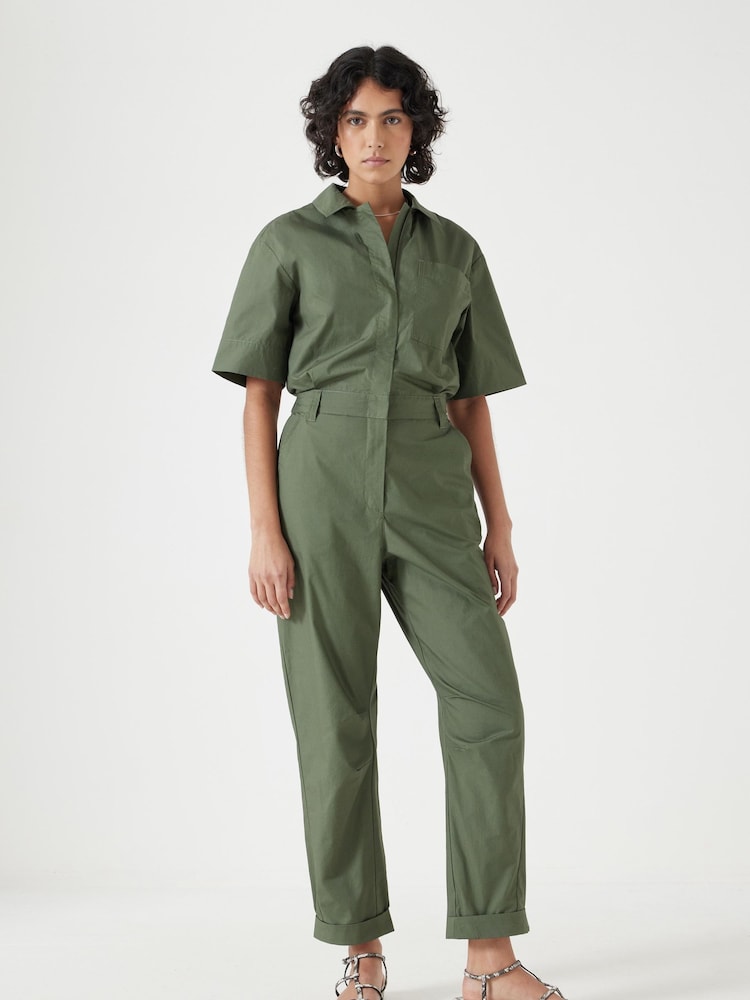 Hush Green Paper 100% Cotton Jumpsuit - Image 5 of 5 Hush Green Paper 100% Cotton Jumpsuit - Image 5 of 5