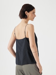 Черный - Hush Thin Strap V-Neck Camisole - Image 3 of 5