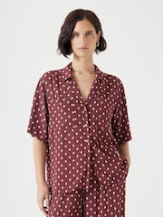 Hush Red Revere Collar Short Sleeve Shirt - Image 3 of 5