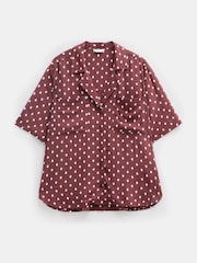 Hush Red Revere Collar Short Sleeve Shirt - Image 6 of 6
