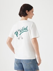 Hush Cream Pickled Graphic 100% Cotton T-Shirt - Image 3 of 6