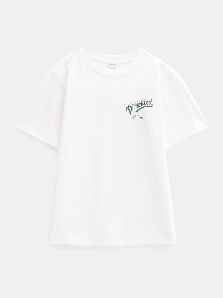 Hush Cream Pickled Graphic 100% Cotton T-Shirt - Image 6 of 6