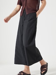 Hush Black Technical Melissa Wide Leg Cropped Trousers - Image 2 of 5