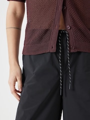 Hush Black Technical Melissa Wide Leg Cropped Trousers - Image 4 of 5