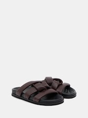Rouge - Hush Leather Twist Footbed Sandals - Image 4 of 5