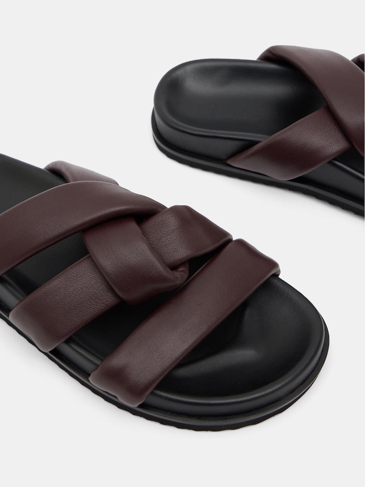 Rouge - Hush Leather Twist Footbed Sandals - Image 5 of 5