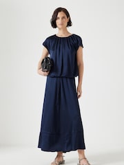 Hush Blue Satin Circular Top - Image 2 of 5