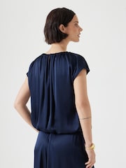 Hush Blue Satin Circular Top - Image 3 of 5