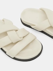 Hush Cream Leather Twist Footbed Sandals - Image 3 of 3