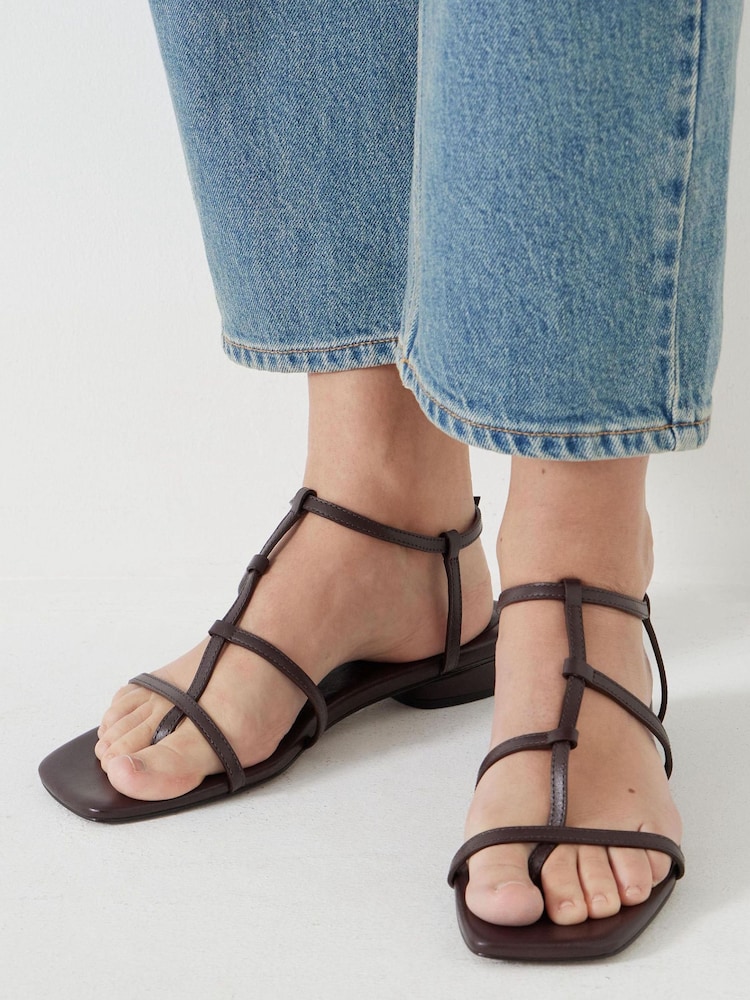 Rojo - Hush Leather Strappy Bajo Heel Sandals - Imagen 1 de 5 Rojo - Hush Leather Strappy Bajo Heel Sandals - Imagen 1 de 5