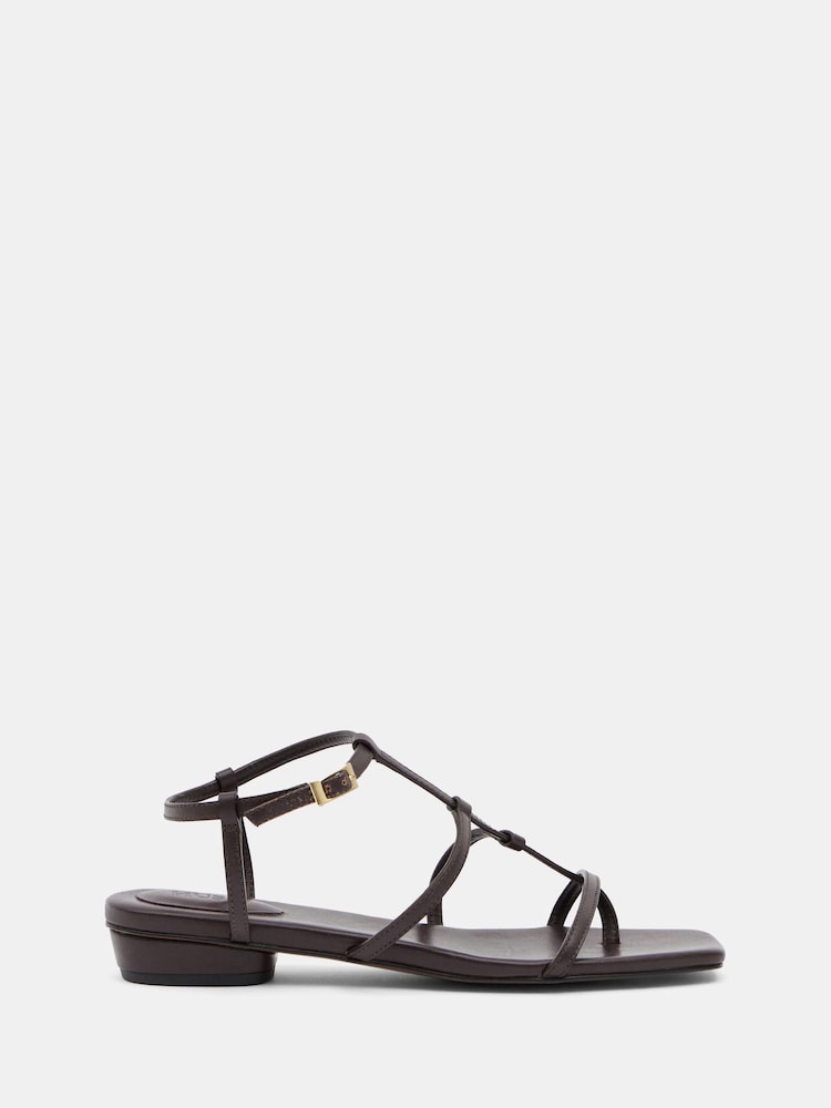 Rojo - Hush Leather Strappy Bajo Heel Sandals - Imagen 2 de 5 Rojo - Hush Leather Strappy Bajo Heel Sandals - Imagen 2 de 5