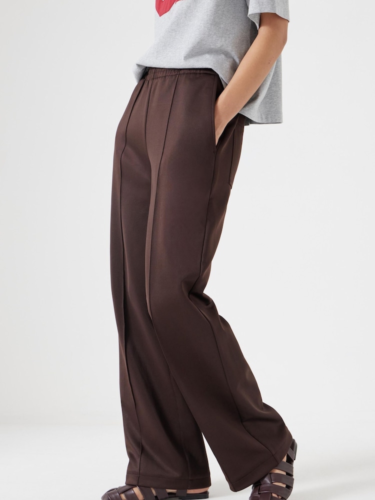 Hush Brown Harrison Pintuck Joggers - Image 2 of 5