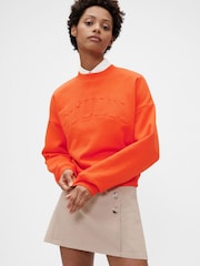 GapStudio Orange Vintage Soft Wedge Sweatshirt - Image 1 of 7