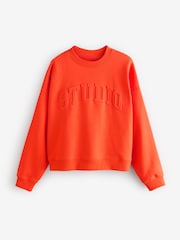 GapStudio Orange Vintage Soft Wedge Sweatshirt - Image 5 of 7