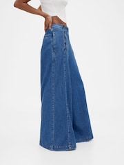 GapStudio Blue Sky High Denim Sailor Jeans - Image 4 of 7