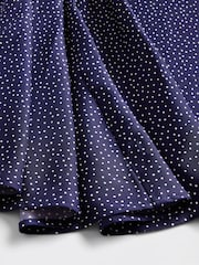 GapStudio Blue Dot Satin Slip Maxi Dress - Image 7 of 7