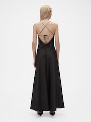 GapStudio Black Satin Slip Maxi Dress - Image 2 of 7
