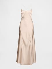 GapStudio Beige Satin Slip Maxi Dress - Image 6 of 7