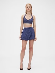 GapStudio Blue Dot Bubble Mini Skort - Image 1 of 6