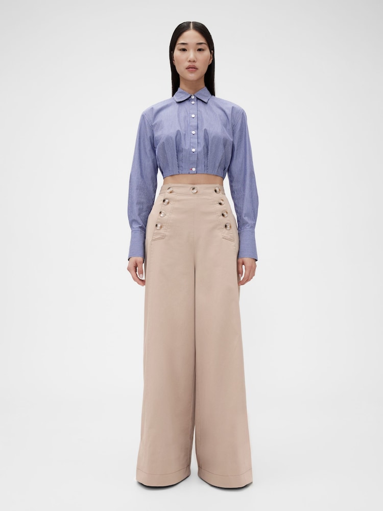 GapStudio Beige Sky High Sailor Trousers - Image 1 of 6