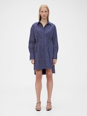 GapStudio Blue Dot Poplin Big Shirt - Image 1 of 6