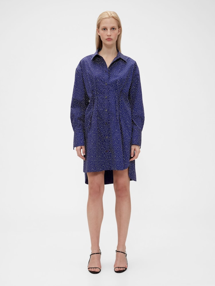 GapStudio Blue Dot Poplin Big Shirt - Image 1 of 6