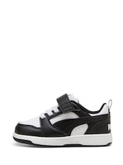 Puma White Girls Toddlers Rebound V6 Lo Sneakers - Image 2 of 6