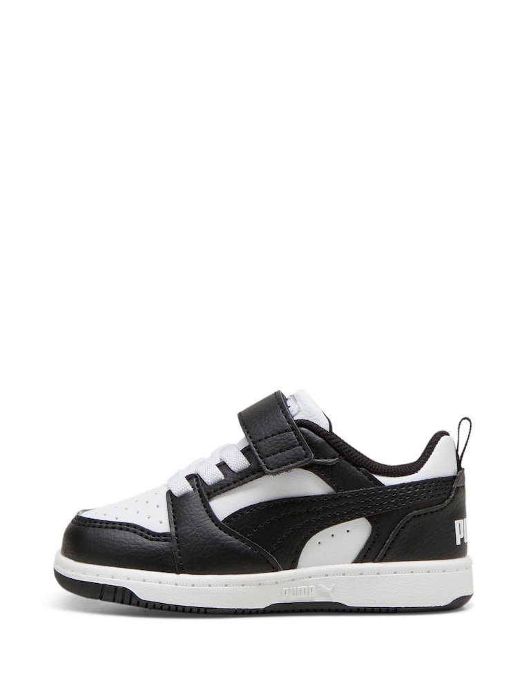 Puma White Girls Toddlers Rebound V6 Lo Sneakers - Image 2 of 6