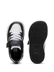Puma White Girls Toddlers Rebound V6 Lo Sneakers - Image 5 of 6