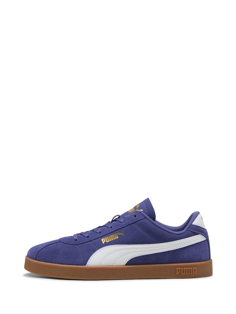 Puma Blue Club II Suede Sneakers - Image 2 of 6