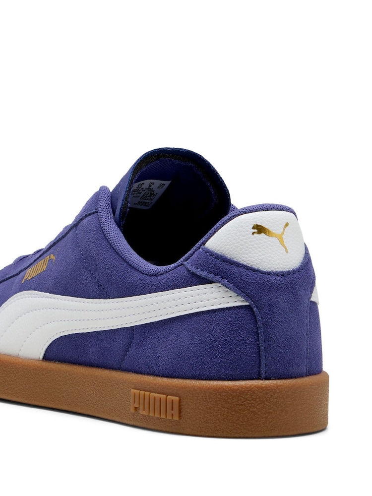 Puma Blue Club II Suede Sneakers - Image 4 of 6