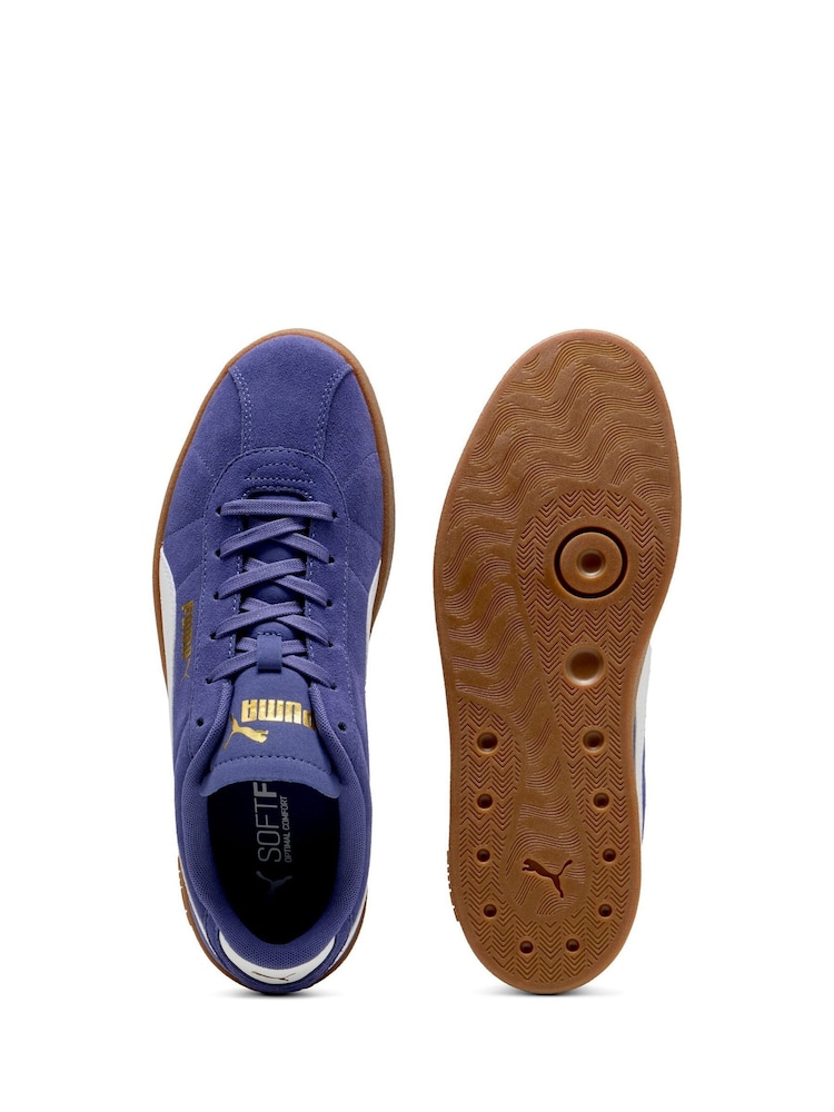 Puma Blue Club II Suede Sneakers - Image 6 of 6