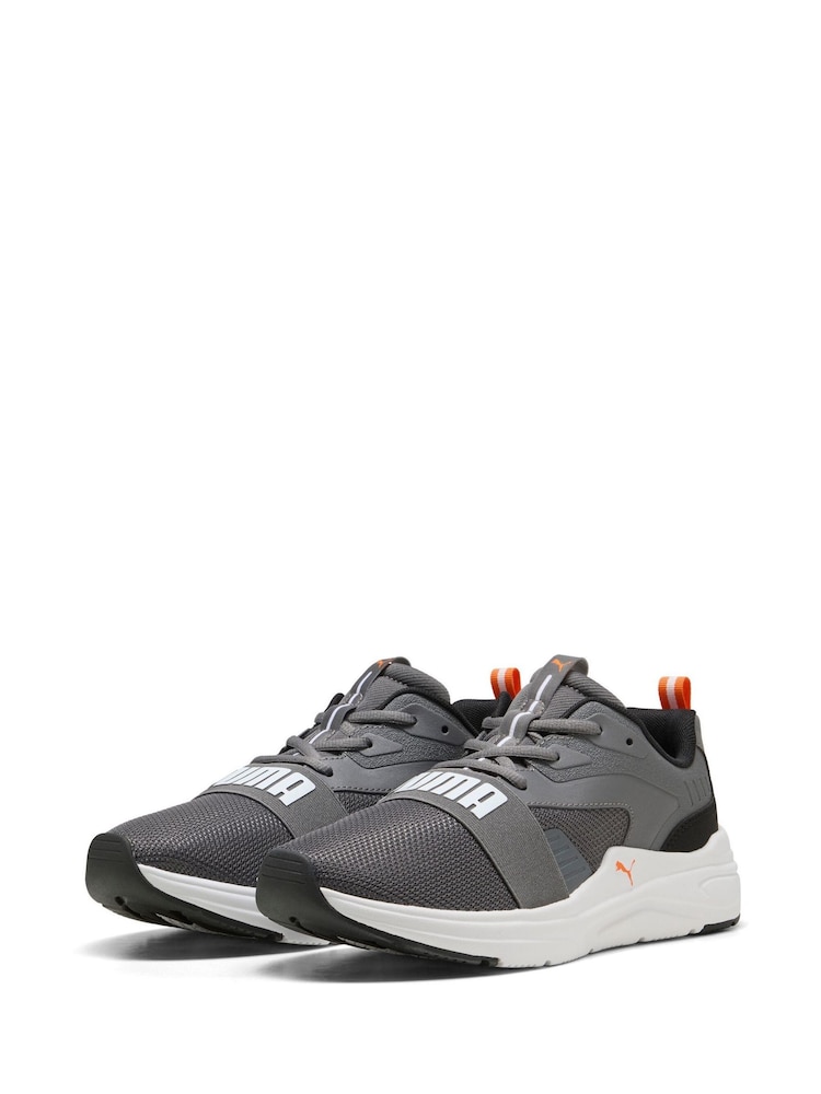 Puma Grey Mens SOFTRIDE Wired 2 Sneakers - Image 3 of 6