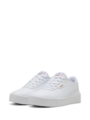 Puma White Kids Carina 3.0 Sneakers - Image 3 of 6