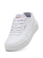 Puma White Kids Carina 3.0 Sneakers - Image 5 of 6