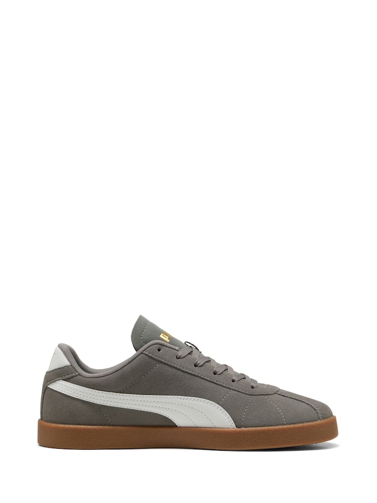 Puma Grey Club II Suede Sneakers - Image 1 of 6