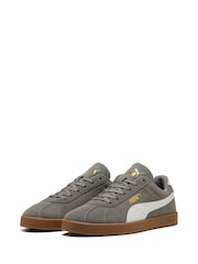 Puma Grey Club II Suede Sneakers - Image 3 of 6