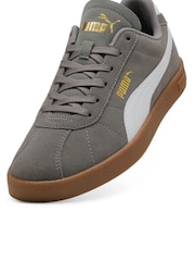 Puma Grey Club II Suede Sneakers - Image 4 of 6