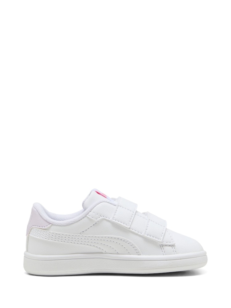 Puma White Toddlers Smash 3.0 Badges Sneakers - Image 1 of 5