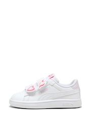 Puma White Toddlers Smash 3.0 Badges Sneakers - Image 2 of 5