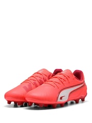 Puma Red Boys KING MATCH FG/AG Football Boots - Image 3 of 6