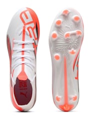 Puma White ULTRA 5 MATCH+ FG/AG Football Boots - Image 4 of 6