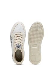Puma White Womens Carina Street Snake Chic Sneakers - Image 4 of 6
