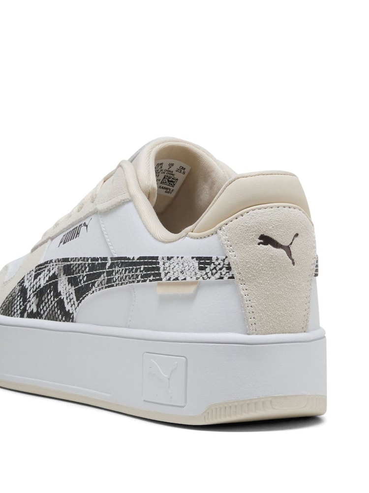 Puma White Womens Carina Street Snake Chic Sneakers - Image 6 of 6