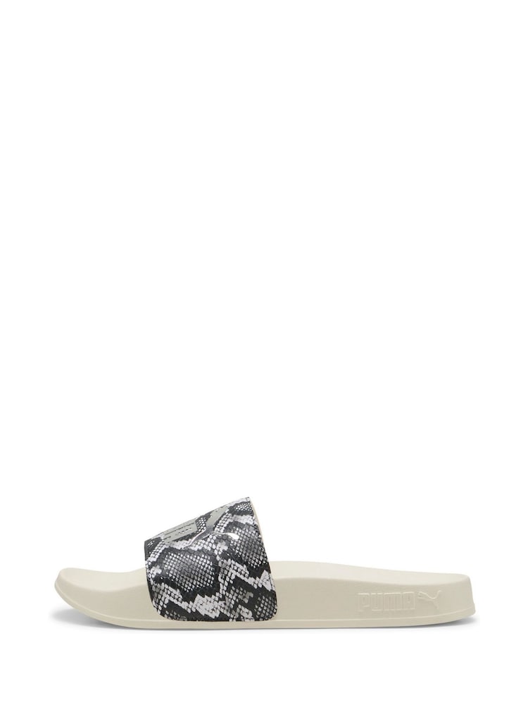 Puma White Womens Leadcat 2.0 Snake Chic Slides - Image 2 of 6
