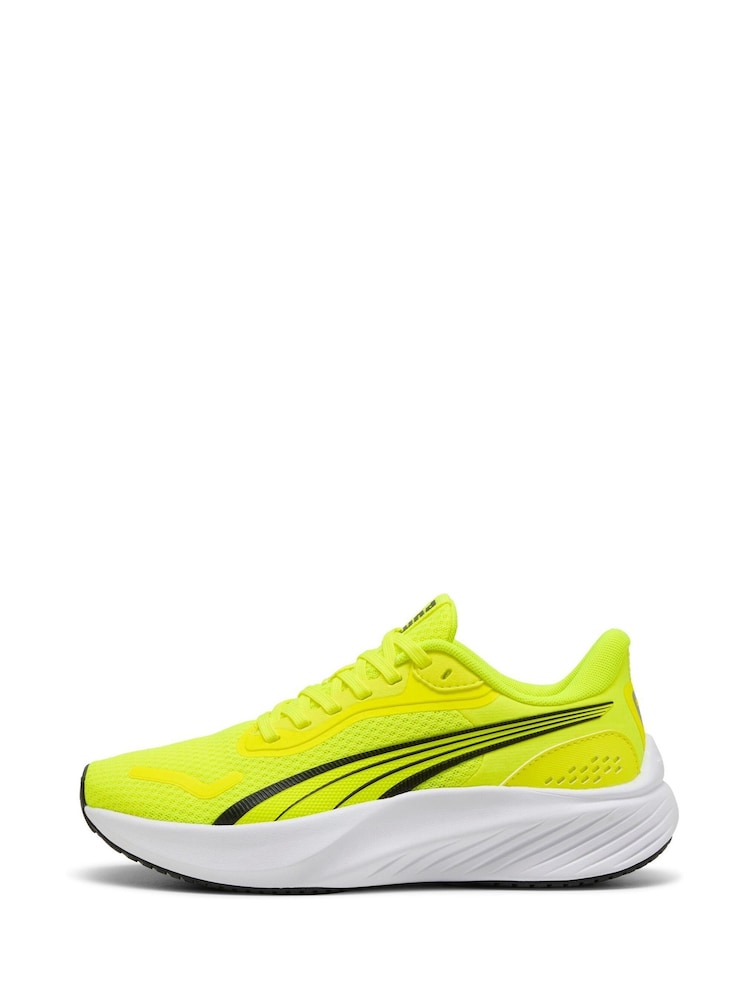 Puma Yellow Kids Youth Pounce Lite Running Shoes - Image 2 of 6