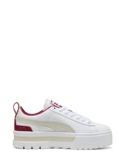 White - Puma Womens Mayze Lux Sneakers - Image 1 of 6