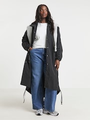Simply Be Black Utility Parachute Jacket - Image 1 of 4
