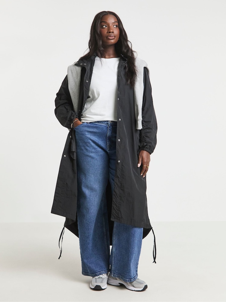 Simply Be Black Utility Parachute Jacket - Image 1 of 4